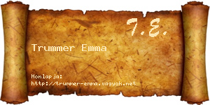 Trummer Emma névjegykártya