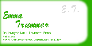 emma trummer business card